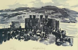 SIR KYFFIN WILLIAMS RA (1918-2006) limited edition (275/500) print - Conwy Castle, signed and
