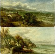 W. E. ELLIS (British, 1849-1918) pair of oils on canvas - entitled verso 'Cottages Near Old