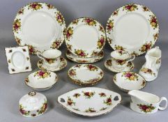 ROYAL ALBERT OLD COUNTRY ROSES TABLEWARE, and other items including plates, dishes, two cups and