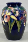 MOORCROFT LARGE BALUSTER VASE, Orchid pattern by Walter Moorcroft, base with impressed marks,