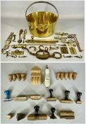 INTERESTING ASSORTMENT OF COLLECTABLES, including W. J. Scudamore brass and ceramic bath pull,