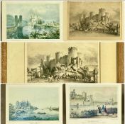 FIVE VARIOUS PRINTS OF CONWY CASTLE, comprising two G. HAWKINS AFTER G. PICKERING antique