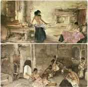 SIR WILLIAM RUSSELL FLINT (1880-1969) two limited edition colour prints - semi-nude Spanish