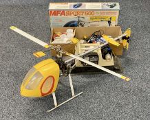 MFA SPORT 500 REMOTE CONTROL HELICOPTER, with power panel Provenance: deceased estate Conwy