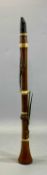 EARLY 19TH CENTURY BOXWOOD CLARINET, with ivory ferrules, Goulding & Co., London, each section