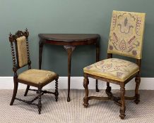 MIXED FURNITURE PARCEL, comprising Victorian rosewood child's chair, with padded back and seat,