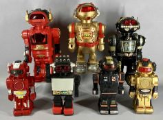 BATTERY OPERATED ROBOTS, including 1980s Cheng Ching Space Warrior, made in China; New Bright