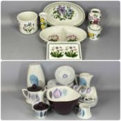 PORTMEIRION DUSK TABLEWARE, including large bowl, coffee and teapots, etc., together with a quantity