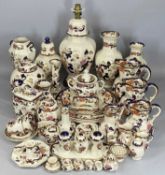 LARGE COLLECTION OF MASONS MANDALAY, including tall table lamp, ginger jar, graduated vases, etc.