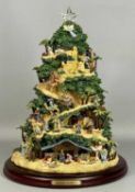 HAWTHORNE VILLAGE THOMAS KINKADE ILLUMINATED NATIVITY SCENE 'Glory to the Newborn King', plays '