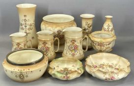 CROWN DUCAL WARE & CROWN DEVON FIELDINGS, various Verona and Etna pattern jugs, vases,