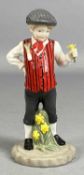 ROYAL WORCESTER Y CYMRO BACH (WELSH BOY) FIGURINE, 17cms (h) Provenance: private collection Gwynedd