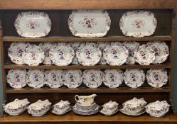 VICTORIAN 'PEKIN' PATTERN DINNERWARE, approx. 40 pieces Provenance: private collection Conwy