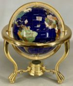 CHINESE GEMSTONE GLOBE on gilt stand, 36cms (h) Provenance: private collection Conwy