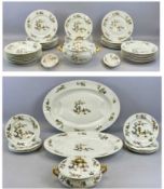 LIMOGES PORCELAIN DINNER SERVICE, Oriental pattern, early 20th century, 47 pieces comprising