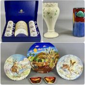 ASSORTED CHINA & CERAMICS, including Royal Worcester cased six-piece coffee can and saucer set;
