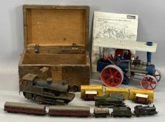 TRI-ANG RAILWAYS TT GAUGE TRAIN SET: two locomotives, two carriages, three wagons (boxed), a tanker,