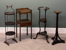 ASSORTED SMALL FURNISHING ITEMS, including whatnot, plate stand, planter stand, etc, 93cms (h) the