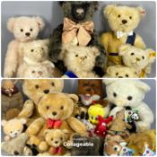 LARGE QUANTITY OF STEIFF & OTHER TEDDY BEARS, approx. 20 Provenance: deceased estate Conwy