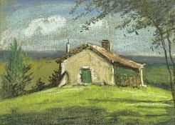 HEATHER CRAIGMILE (b. 1925) pastel - farmhouse with green door, signed lower left, 20 x 28cms