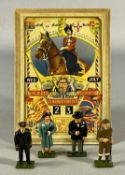 GERRY FORD LIMITED EDITION SET OF FOUR HAND-PAINTED LEAD FIGURES, including King George VI and Queen