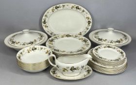 ROYAL DOULTON 'LARCHMONT' DINNERWARE, including tureens and gravy boat Provenance: deceased estate
