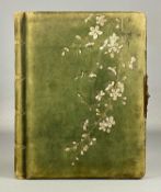 VICTORIAN TOOLED LEATHER PHOTOGRAPH ALBUM, containing black and white family portraits Provenance: