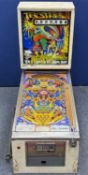 VINTAGE PINBALL MACHINE 'TEN STARS', 121 (h) x 132 (l) x 58cms (w), height without legs (83cms),