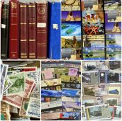 COLLECTION OF STAMPS, comprising album with part contents of 20th century GB, album with Swiss '