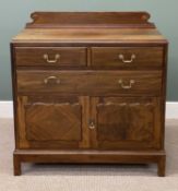 MAHOGANY TALLBOY CHEST, early 20th century, with raised back, brass drop handles, 104 (h) x 98 (w) x
