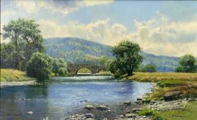 PHILIP STANTON (b. 1955) oil on canvas - entitled 'Reflected Light (Near Dolwyddelan)' on label