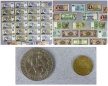 COLLECTION OF WORLD BANKNOTES, South Africa, Germany, Canada, 24 Singapore $1Dollars, along with a