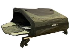 HAPRO SOFTBOX: SOLID FOLDABLE ROOF BOX, complete with locks and two Atera Signo A5 aluminium roof