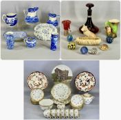 ASSORTED CERAMICS, including gilt edged floral tea set, 25 pieces; two Mason's Mandalay jugs;