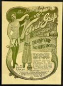 ADVERTISING SIGN ON PAPER FOR 'Velvet Grip Stocking Supporter', 60.5 x 44cms Provenance: private