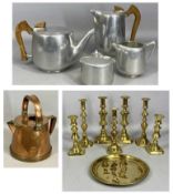 EXCELLENT ANTIQUE COPPER JUG labelled 'Bulpitt & Sons Ltd, 1915 Birmingham', having swing handle and