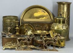 GOOD PARCEL OF ASSORTED BRASS & COPPER WARE Provenance: deceased estate Conwy