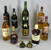 ASSORTED ALCOHOLIC DRINKS, including Courvoisier VSOP Fine Champagne Cognac, Ballantine's Blended
