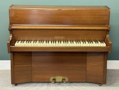 BENTLEY MAHOGANY CASED UPRIGHT PIANO, with Resonoura soundboard, no. 97928, 135 (h) x 151 (l) x