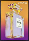 ANDY WARHOL CARDBOARD ADVERT FOR CHANEL NO. 5, 83.5 x 59cms Provenance: private collection Ynys