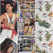 MIXED POP CULTURE EPHEMERA, including Queen posters, calendars, and other similar era publications
