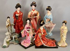 COLLECTION OF GEISHA GIRL FIGURINES, including Franklin Mint 'Mariko Princess of the Wisteria