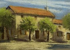 HEATHER CRAIGMILE (b. 1925) pastel - farmhouse with terracotta roof, signed lower left, 19.5 x 27cms