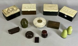COLLECTION OF 1940s / 50s BAKELITE / EARLY PLASTIC COLLECTABLES, including green Onoto inkwell; four