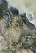 MALCOLM EDWARDS (b. 1934) watercolour - entitled verso 'Veiled Ramparts Glyders', signed lower
