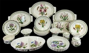 PORTMEIRION 'THE BOTANIC GARDEN' TABLEWARE, including large oval two-division serving dish, three