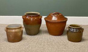 VARIOUS STONEWARE / EARTHENWARE CROCKS & STORAGE JARS, largest 34cms (h) Provenance: private