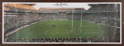 RUGBY UNION CLUB HOUSE: 'THE DROP' PHOTOGRAPH OF JOEL STRANSKY, scoring the winning drop-goal in the
