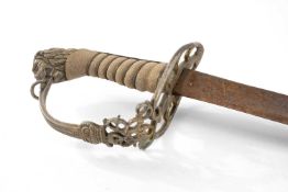MILITARY CLUB HOUSE: P.1803 INFANTRY FLANK OFFICER'S SABRE, total length 92cms Provenance: private