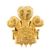 RUGBY UNION CLUB HOUSE: RARE 9CT GOLD WELSH FOOTBALL UNION LAPEL PIN, Thomas Fattorini, Birmingham